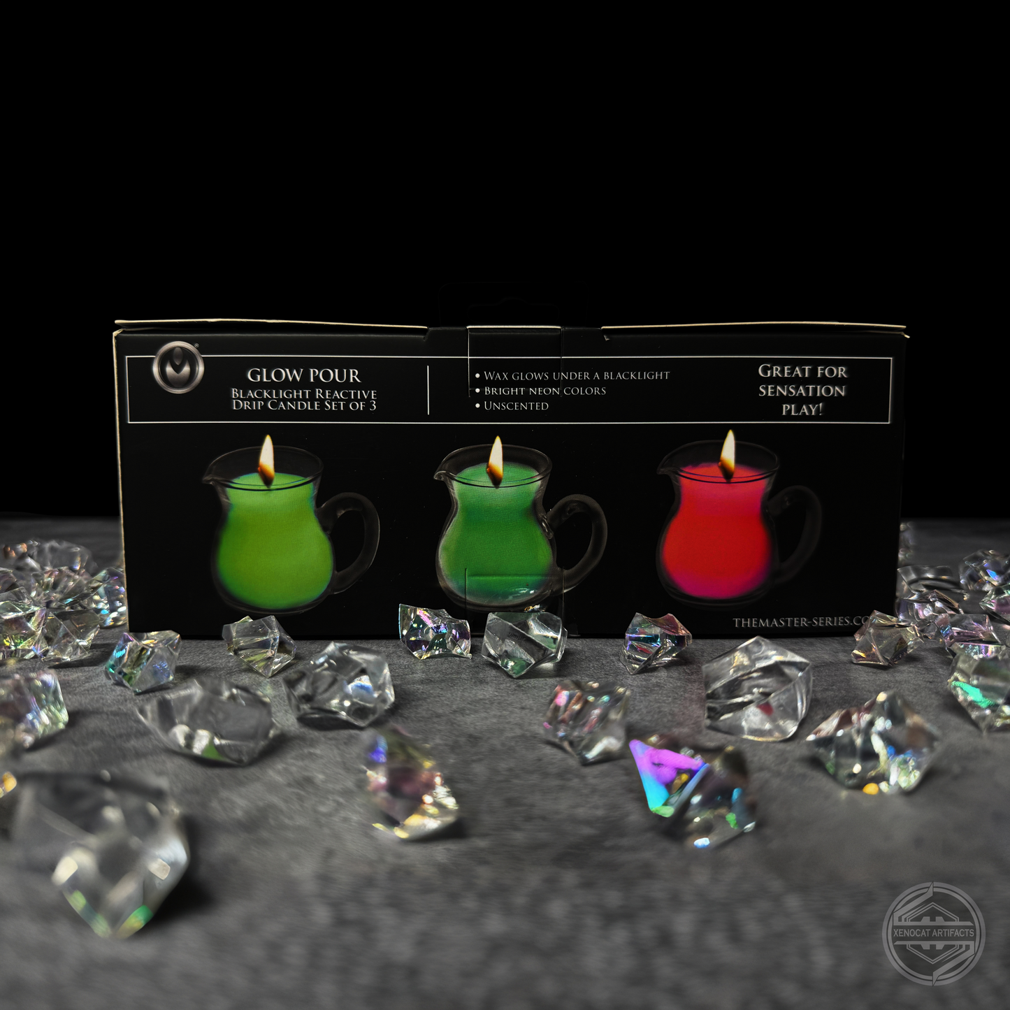 UV Blacklight Candles (Set of 3)